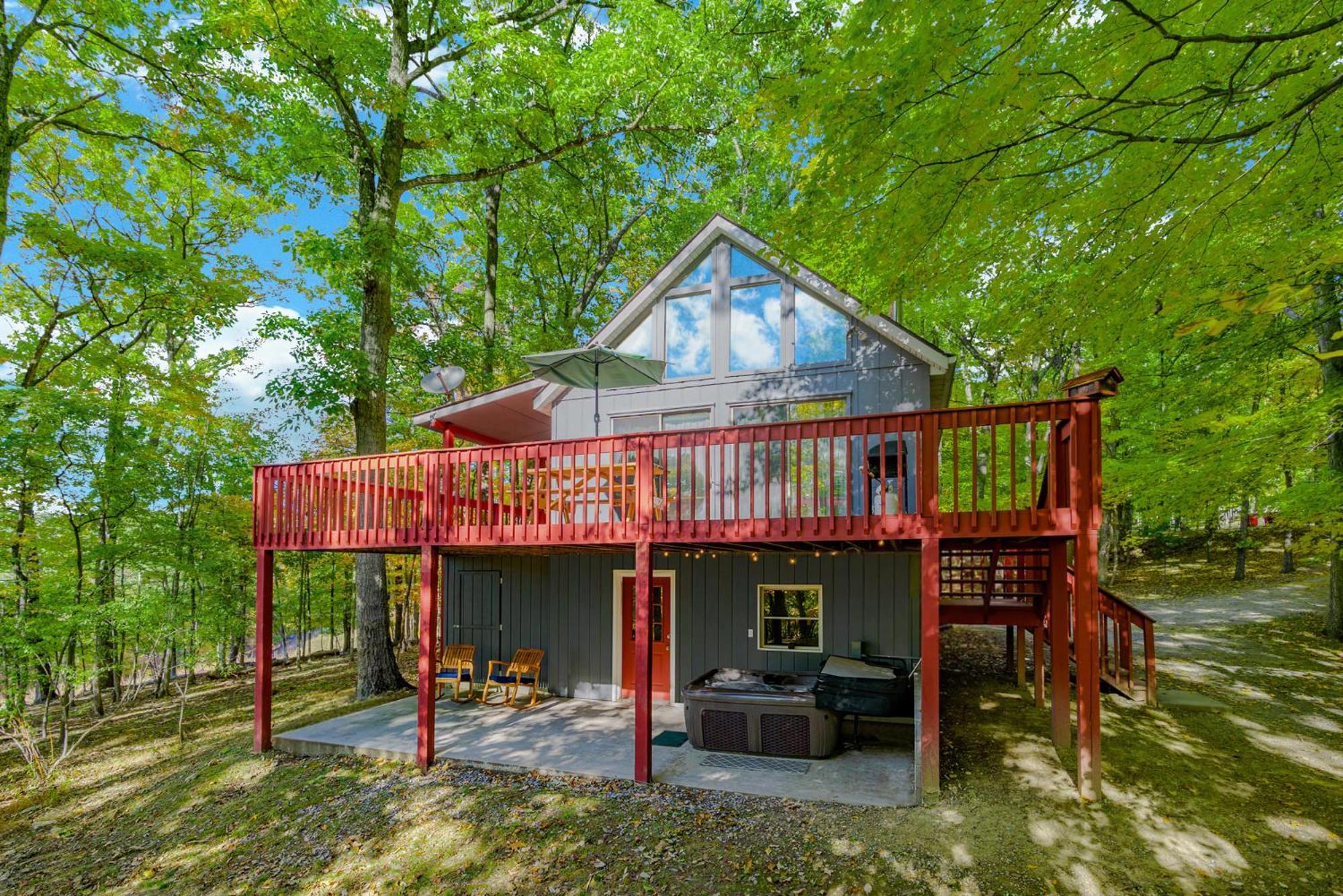 Hot Tub, Large Deck, Wifi, Fire Pit At Chalet Cabin Morton Grove Exterior photo